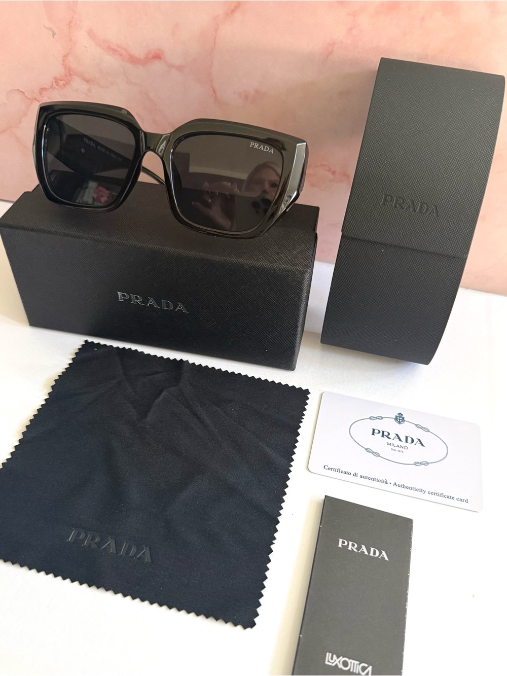 Prada Black Oversized Square Sunglasses - Picture 3 of 8